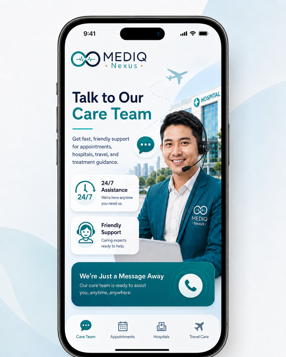 MEDIQ Nexus mobile app preview